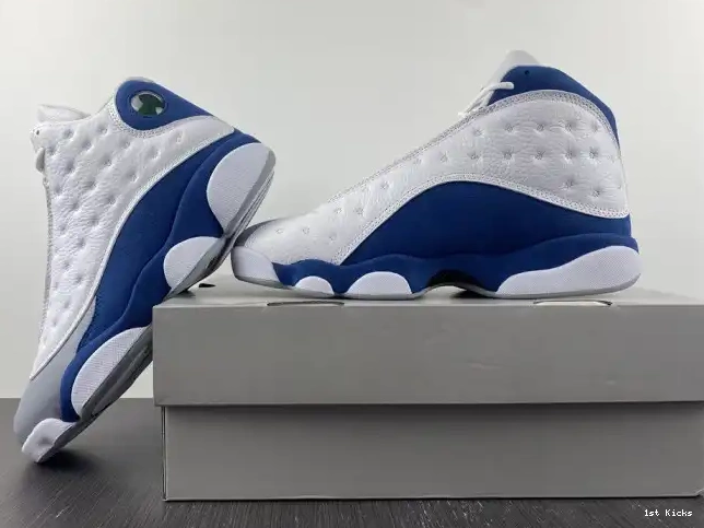 1st Kicks Shoes French 414571-164 Jordan 13 Blue Air 0614